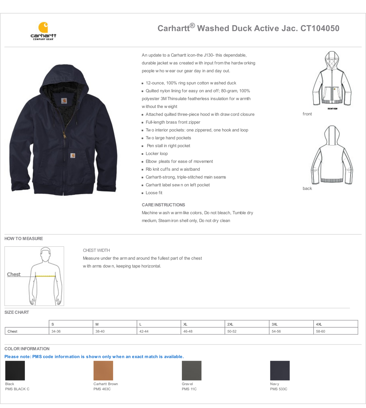 Active Jac - Carhartt Washed Duck