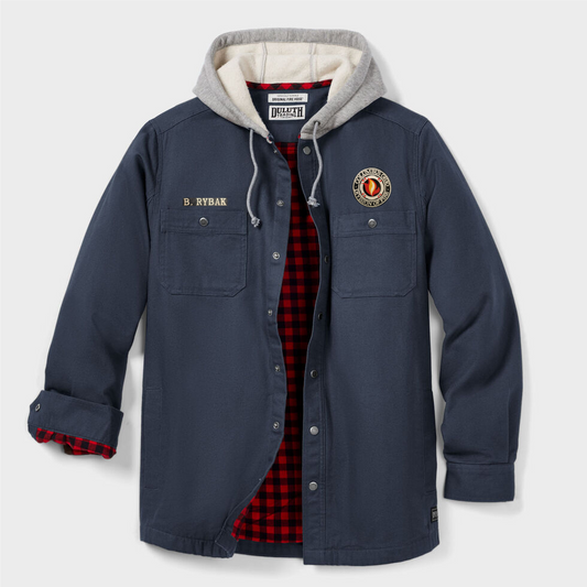 Hooded Shirt Jac - Fire Hose Flannel-Lined