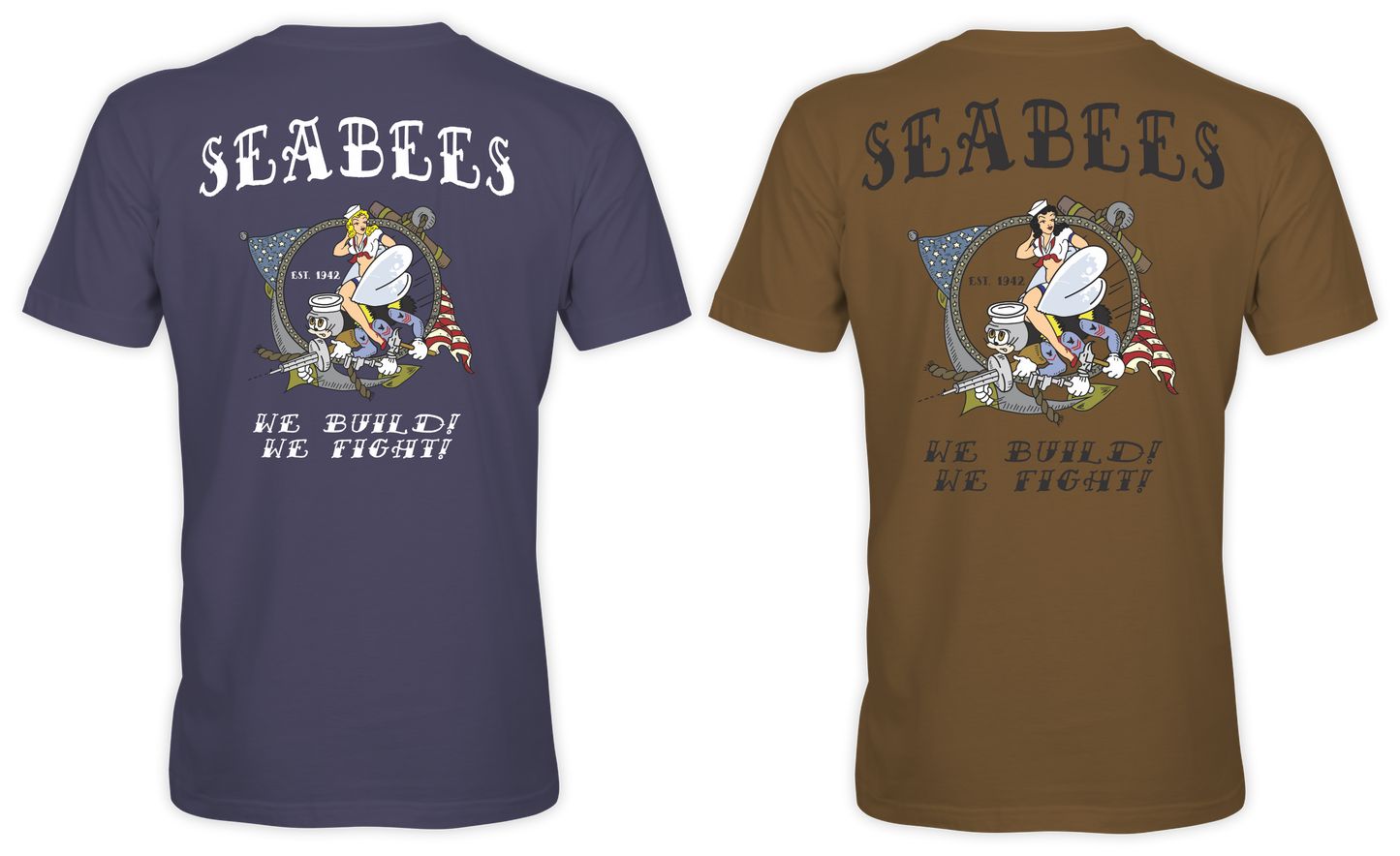 SEABEE PIN UP GIRL - COYOTE BROWN